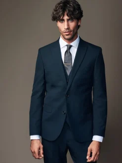Next Bleu marine - - Veste de costume à deux boutons Slim Fit (Slim Fit) Online