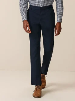 Next Bleu marine - Slim Fit (Slim Fit) - Lot de 2 pantalons intelligents unis sur le devant Best