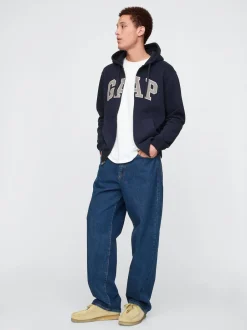 Gap Bleu marine - Sweat à capuche Vintage Soft Arch logo zippé Clearance