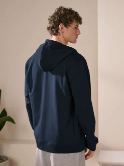 Next - Sweat à capuche zippé léger Bleu marine New