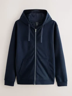Next - Sweat à capuche zippé léger Bleu marine New