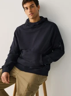Next Bleu marine - Sweat à enfiler à capuche Sale