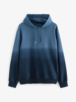 Next Bleu marine - Sweat-shirt à capuche en jersey riche en coton Dip Dye Hot