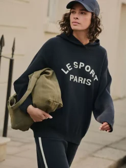 Next Bleu marine - Sweat-shirt à capuche compact et confortable à Manches longues Hot