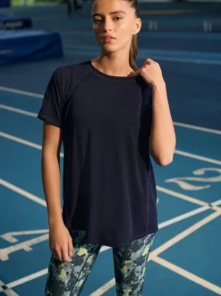 Next Bleu marine - T-shirt Active à manches courtes à col rond