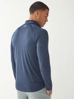 Under Armour - Polaire Tech Quarter zippée Bleu marine Outlet
