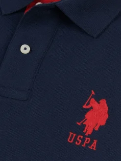 U.S. Polo Assn - . Coupe classique Mens Player 3 Pique 100% Cotton Polos Bleu marine Sale