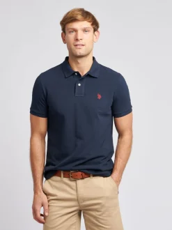U.S. Polo Assn - . Coupe classique Pique 100% Coton Polos Bleu marine New