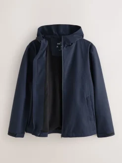 Next Bleu marine - Veste à capuche imperméable DryTech Outlet