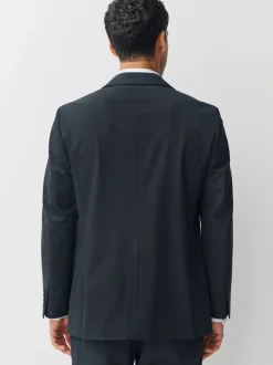 Next Bleu marine - Veste de costume Motionflex texturée à dents de chiot coupe classique Discount