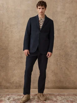 Next Bleu marine - Veste de costume en coton coupe décontractée Best