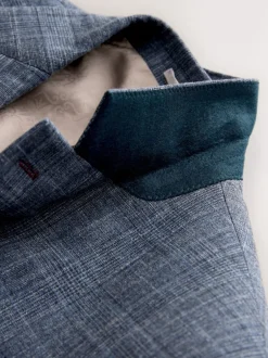 Next Bleu marine - Veste de costume à carreaux Coupe classique Hot