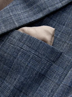 Next Bleu marine - Veste de costume à carreaux Coupe classique Hot