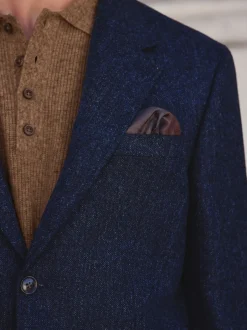 Next Bleu marine - Veste de costume habillé Abraham Moon en 100% laine britannique Donegal Sale