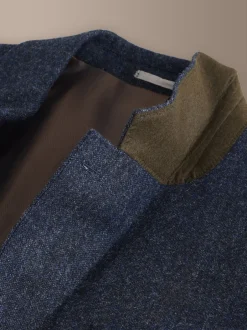 Next Bleu marine - Veste de costume habillé Abraham Moon en 100% laine britannique Donegal Sale