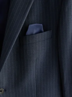 Next Bleu marine - Veste de costume extensible à rayures ajustée aux muscles Motionflex Best