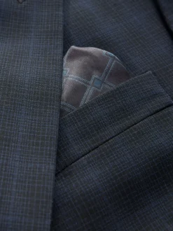 Next Bleu marine - Veste de costume slim à carreaux Clearance