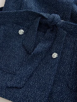 Next Bleu marine - Veste Fleck Boucle Ceinturée