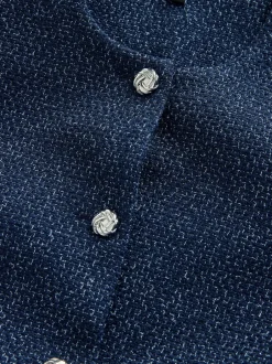 Next Bleu marine - Veste Fleck Boucle Ceinturée