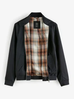 Next Bleu marine - Veste Harrington à doublure Imperméable À carreaux Online