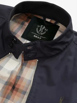 Next Bleu marine - Veste Harrington à doublure Imperméable À carreaux Online