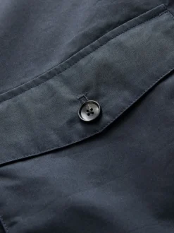 Next Bleu marine - Veste Harrington imperméable à doublure en peau lainée Discount