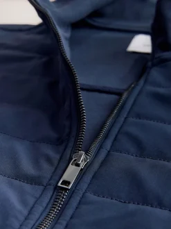 Next Bleu marine - Veste sans manche hybride zippée Hot