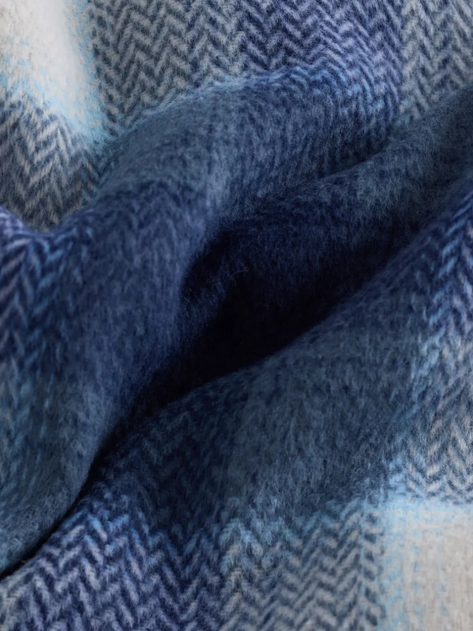 Next Bleu marine - Veste-chemise à carreaux à capuche doublée Borg (3-16ans) New