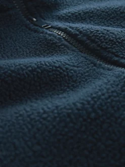 Next Bleu marine - Zippé sur toute la longueur - Polaire en peau de mouton Clearance