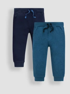 Jojo Maman Bébé Bleu marine et bleu indigo - 2-Lot Pantalon de jogging Outlet