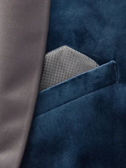 Next Bleu marine foncé - Ajustement régulier - Blazer en velours