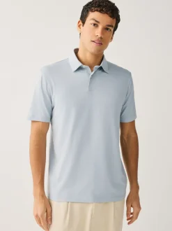 Next - Polo en jersey Manches courtes 3 Pack Bleu marine géométrique Best