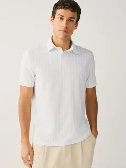 Next - Polo en jersey Manches courtes 3 Pack Bleu marine géométrique Best