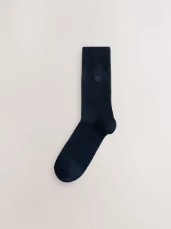 Next Bleu marine logo - Lot de 5 - Chaussettes fraîches brodées durables Best