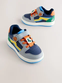 Next Bleu marine motif chiens - Baskets à lacets élastiques à fermeture tactile Discount