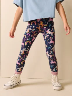 Next - Leggings (3-16ans) Bleu marine motif licorne Discount