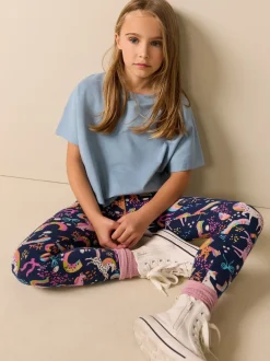 Next - Leggings (3-16ans) Bleu marine motif licorne Discount