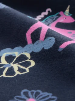 Next - Leggings évasés (3-16ans) Bleu marine motif licorne New