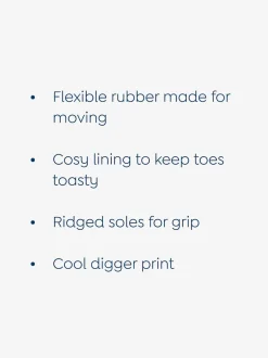 Jojo Maman Bébé Bleu marine motif pelleteuse - Bottes de bien-être courtes doublées et confortables New