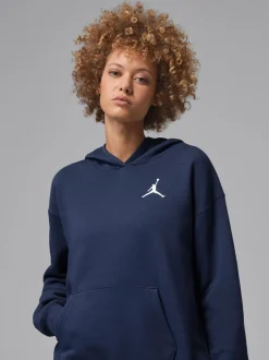 Nike Bleu marine nocturne - Sweat à capuche Jordan en polaire à enfiler New