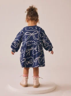 Next - Robe de survêtement (3mths-7yrs) Bleu marine nœud New