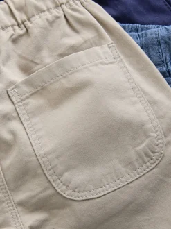 Next Bleu marine/Beige Sable/Chambray bleu - Short à enfiler 3 Pack (3mois-7ans)