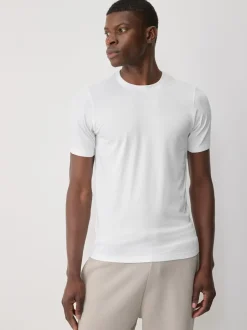 Next Bleu marine/blanc/noir - Lot de 3 t-shirts Muscle Fit Essential Sale