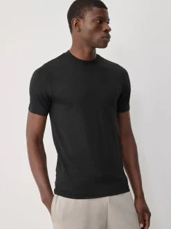 Next Bleu marine/blanc/noir - Lot de 3 t-shirts Muscle Fit Essential Sale