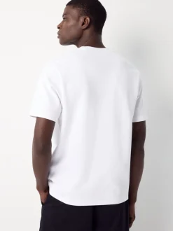 Next Bleu marine/blanc/pierre - Lot de 3 t-shirts épais doux au toucher Discount