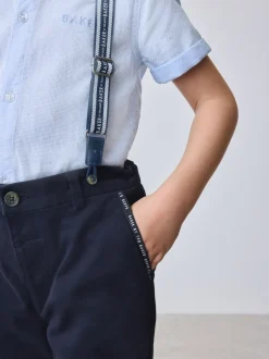 Baker by Ted Baker - Ensemble : Chemise, Pantalons et Bretelles Bleu marine/bleu New