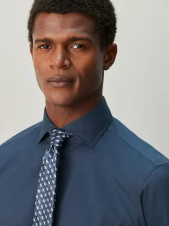 Next Bleu marine/bleu géométrique - Ensemble chemise et cravate Online