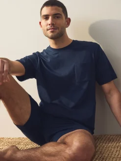 Next - Lot de 2 pyjamas courts en jersey Bleu marine/gris Online