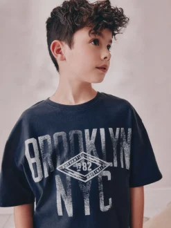 Next Bleu marine/gris universitaire - Carreaux Pyjamas courts tissés 2 Lot de (4-16ans) Clearance