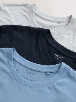 Next Bleu marine/Gris/Bleu - Ensemble pyjama short en jersey 3 Pack Sale